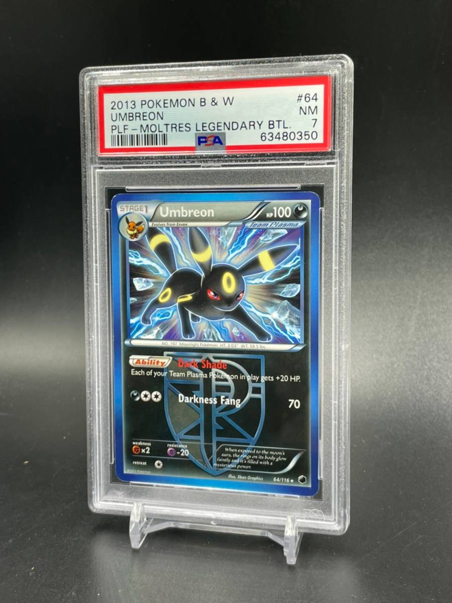 PSA 7 鑑定 2013年 ポケモンカード ブラッキー プラズマ団 BW 英語版