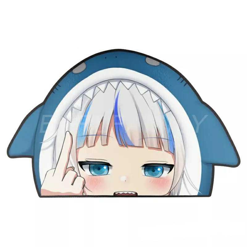 Hololive Gawr Gura がうるぐら peeking peeker ステッカー 痛車 