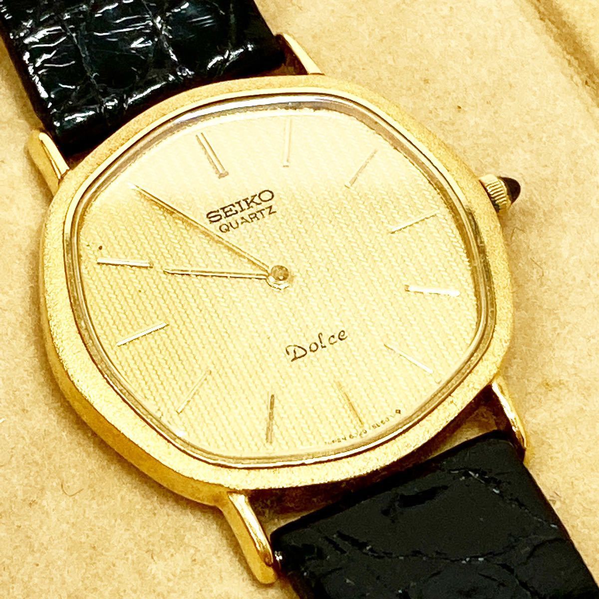 SEIKO セイコー DOLCE 6020-5630 メンズ 腕時計 クオーツ 14K ドルチェ 