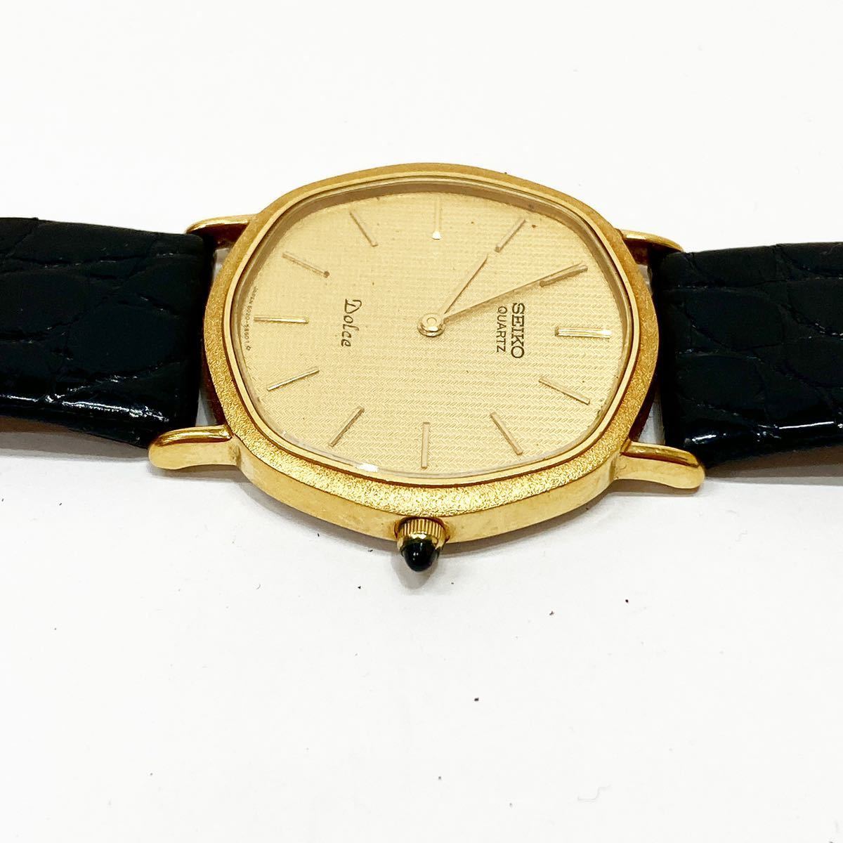 SEIKO セイコー DOLCE 6020-5630 メンズ 腕時計 クオーツ 14K ドルチェ 