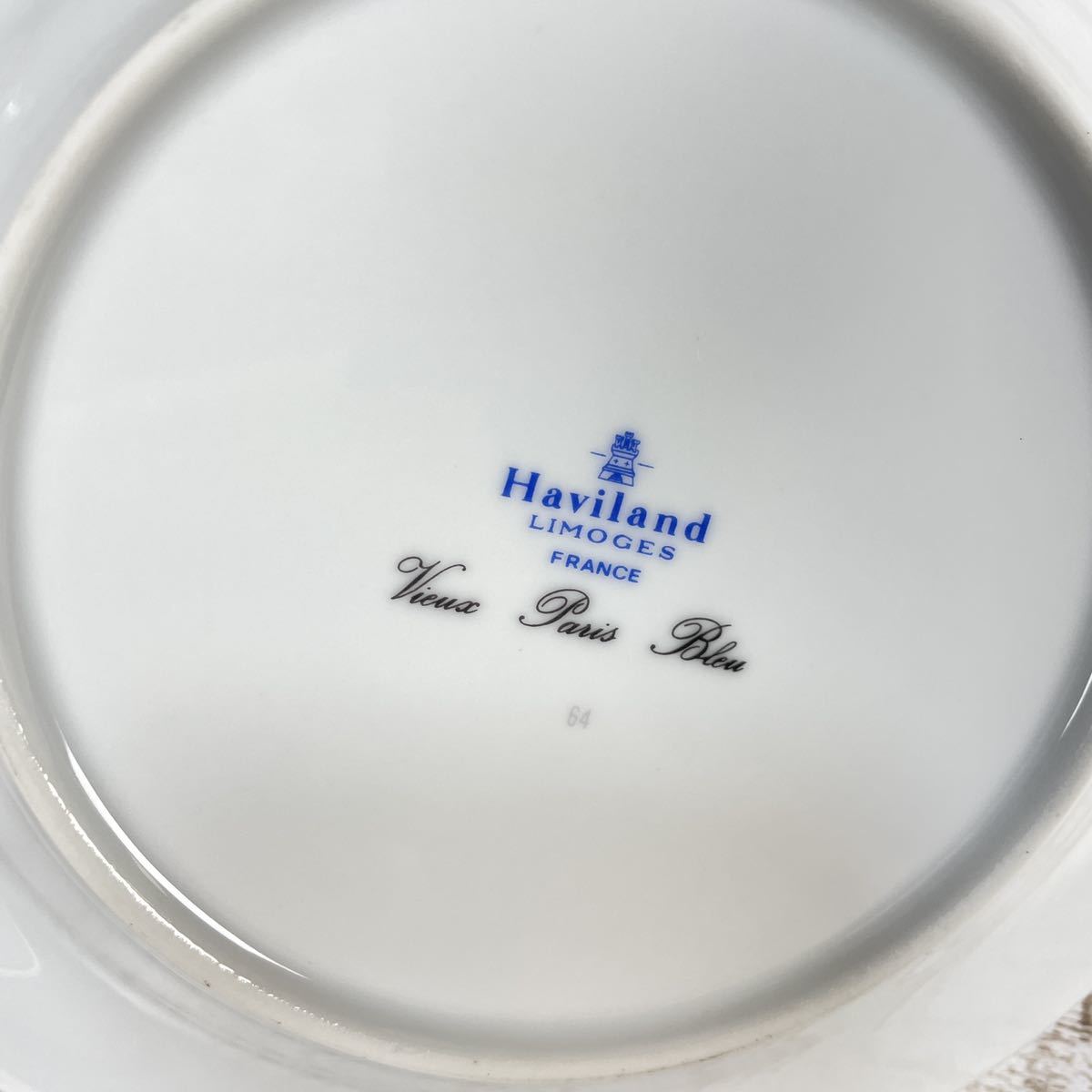 94-46 Y167-1213359 LIMOGES Haviland Vieux Paris Bleu リモージュ 