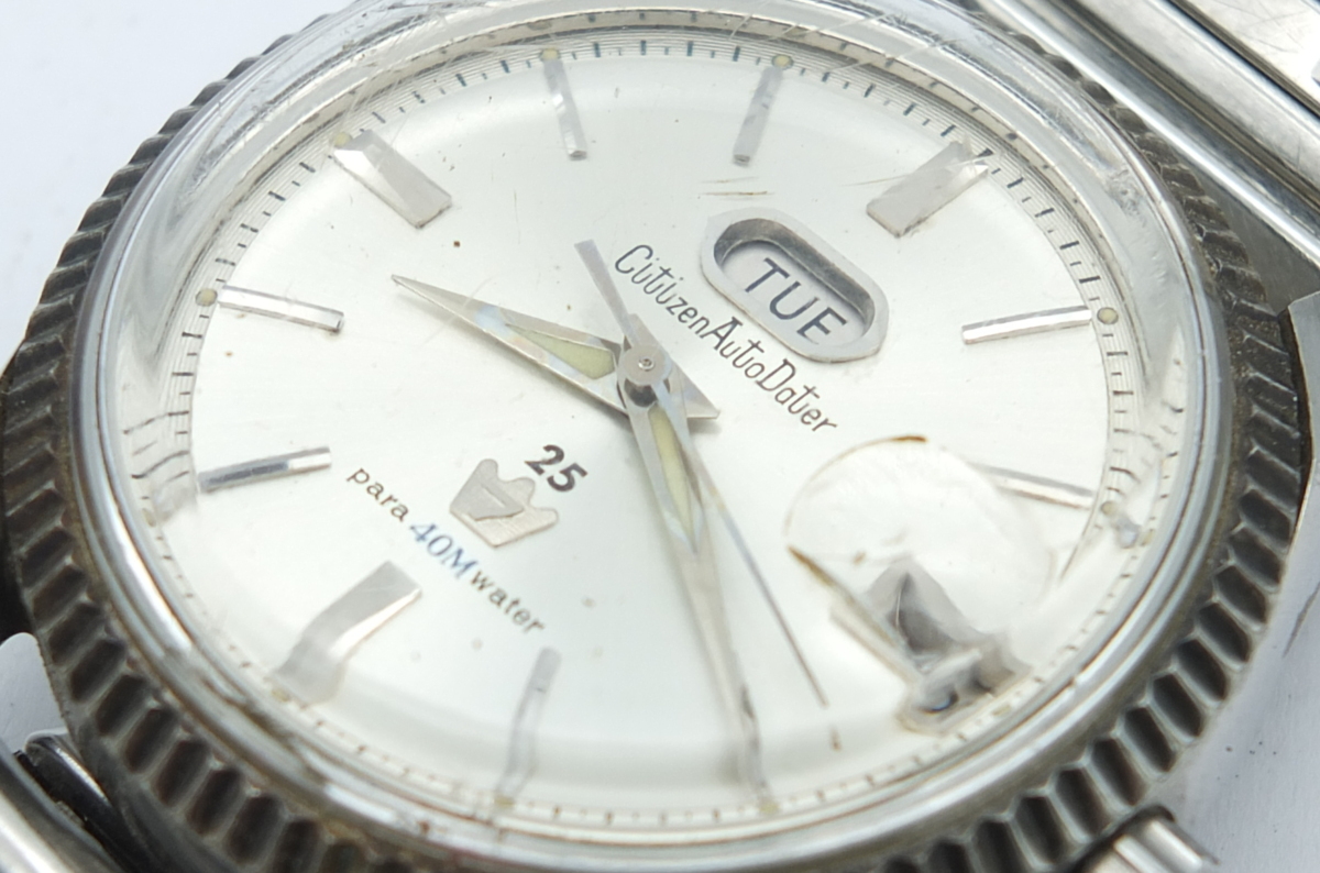 q2069】CITIZEN シチズン Auto Dater オートデータ 7 クリスタルセブン 