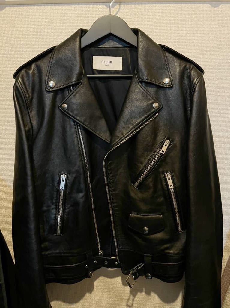 CELINE セリーヌ クラシックバイカー ライダースジャケット サイズ 50