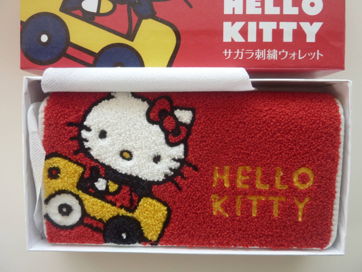 未使用 ハローキティ サガラ刺繍 ウォレット 長財布(長財布（小銭入れ 