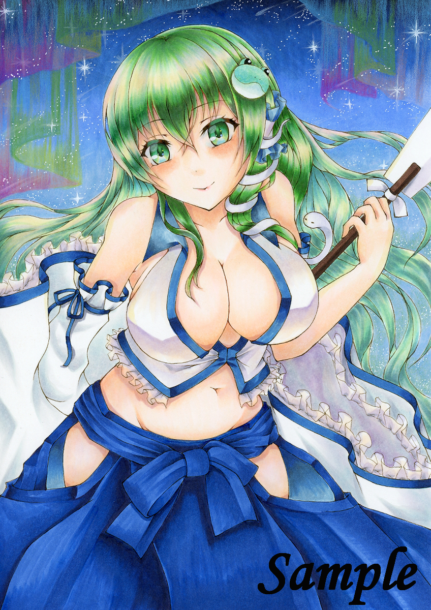 同人手描きイラスト 東風谷早苗 東方project 上海アリス幻樂団 二次創作 手描きイラスト 売買されたオークション情報 Yahooの商品情報をアーカイブ公開 オークファン Aucfan Com