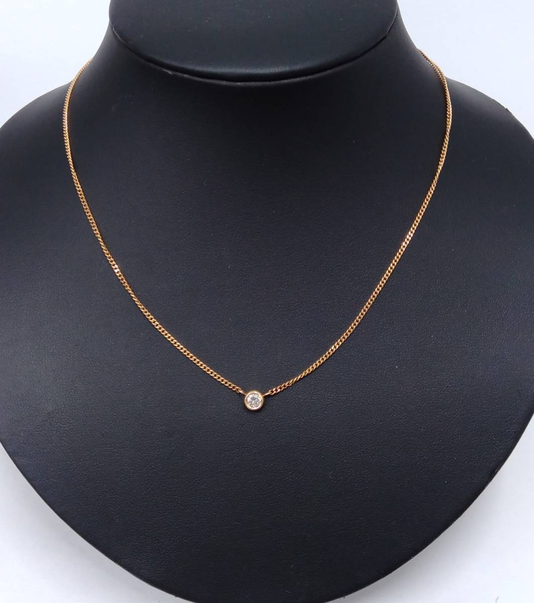 K18 ダイヤモンド0.28ct ネックレス 約37＋4cm 4.1g K18 ネックレス