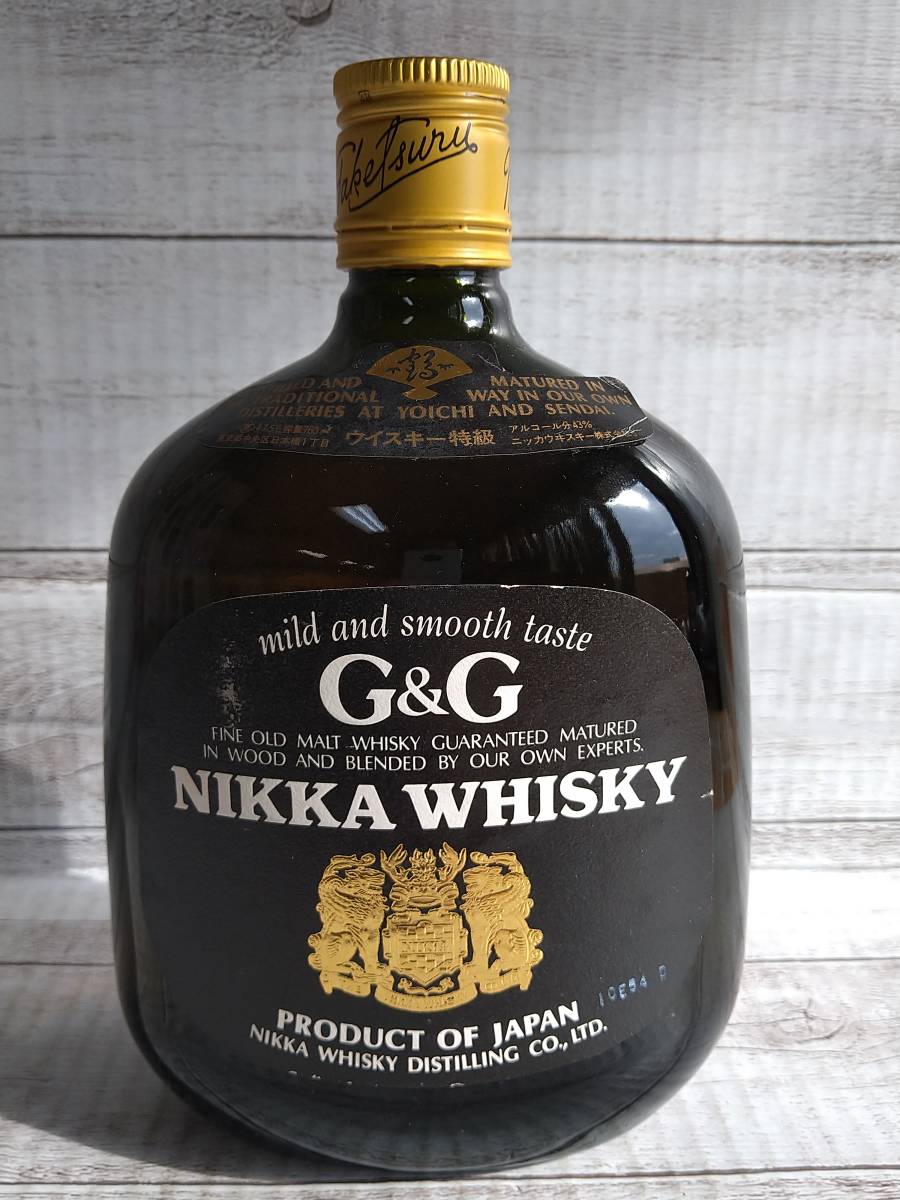 KS0312-52E NIKKA WHISKY G＆G ニッカ ウイスキー 黒瓶 760ml 43％ 古