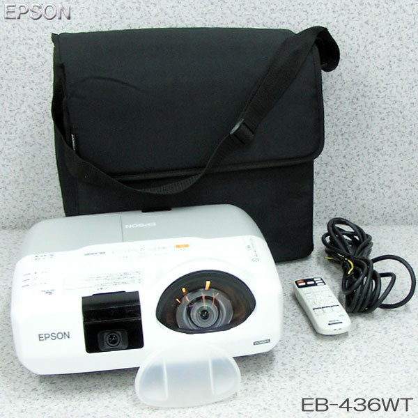 □□ リモコン付き！ランプ点灯時間214h エプソン/EPSON【EB-436WT