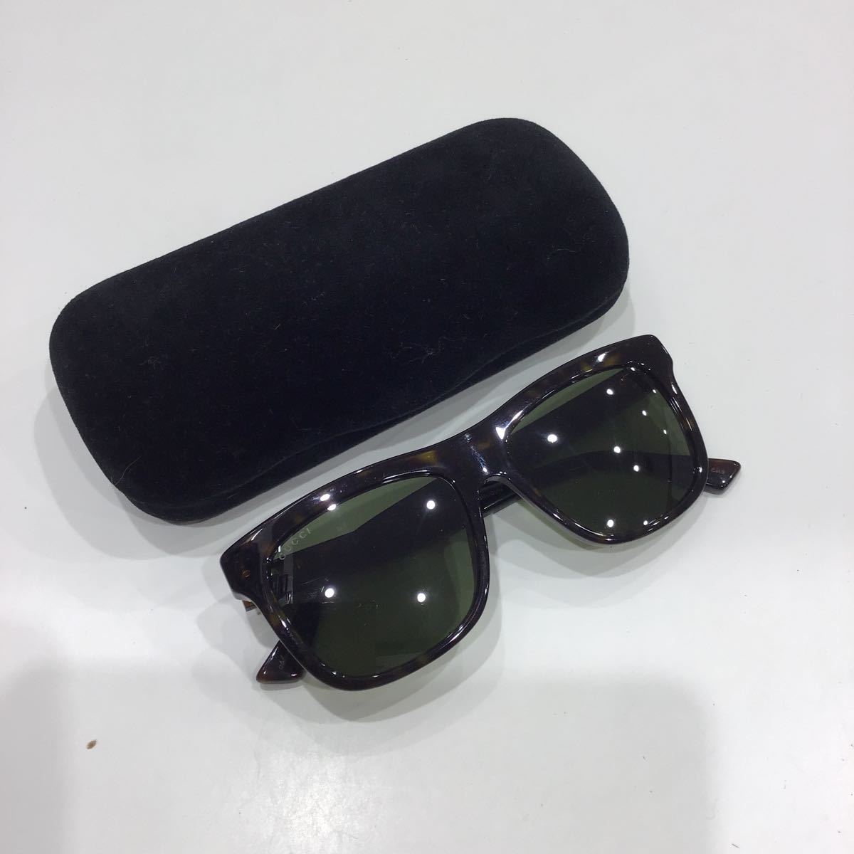【GUCCI グッチ】GG0158S サングラス ウェリントン ブラウン ケース付き2112oki