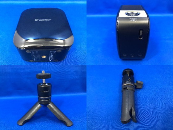 中古品】 Crosstour 小型プロジェクター S100 ※本体・三脚のみ 【96