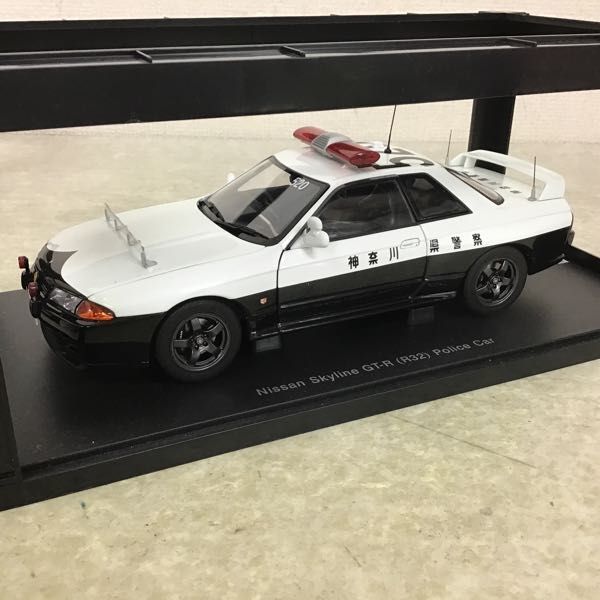 1円～ オートアート 1/18 日産スカイライン R32 GT-R BNR32 神奈川県警 