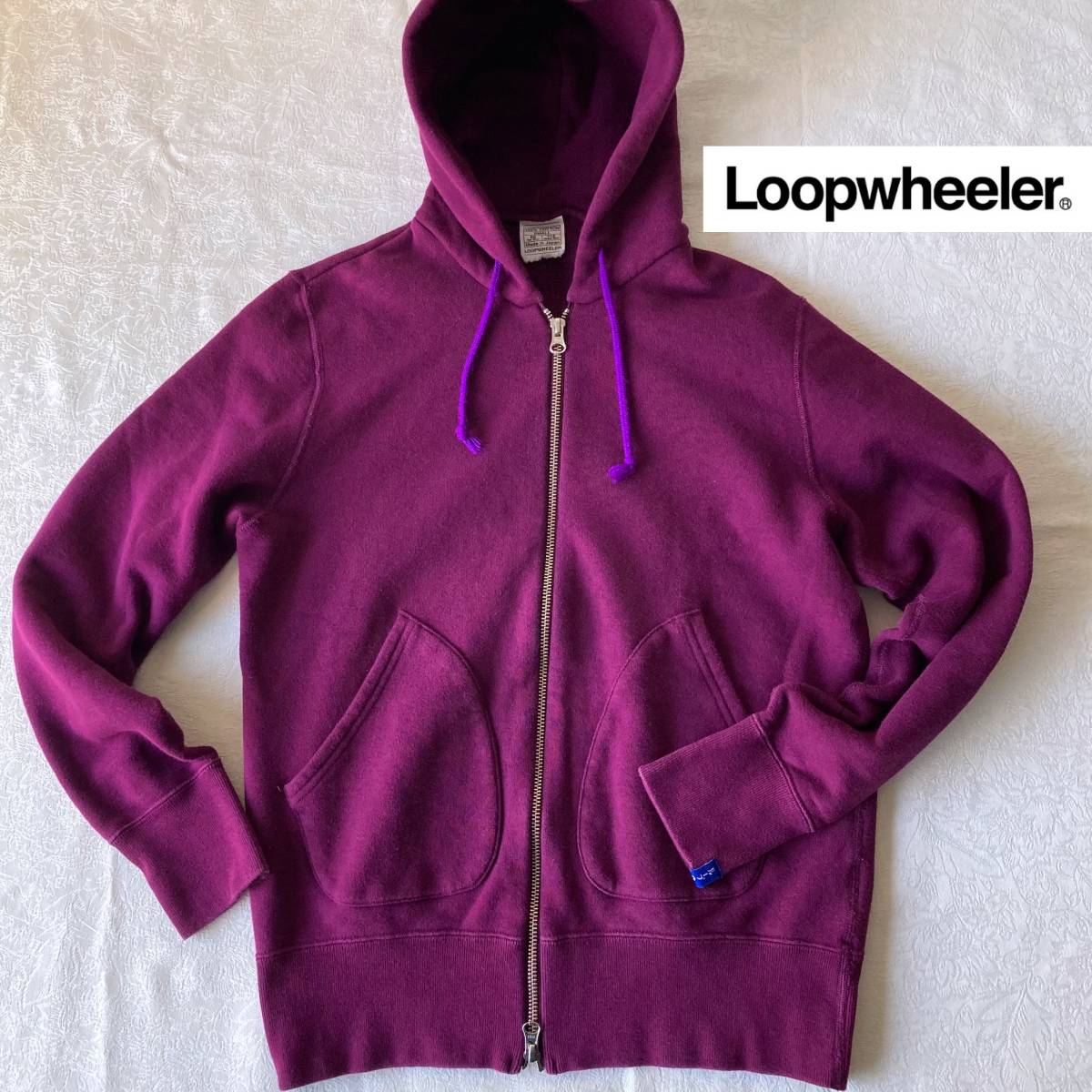 お買い得，HOT LOOPWHEELER 日本製 2.2万 ループウィラー こだわりの吊り編み裏毛ジップアップパーカーフラットシーマヴィンテージスウェット紫パープル(Sサイズ)｜売買されたオークション情報、yahooの商品 Sサイズ