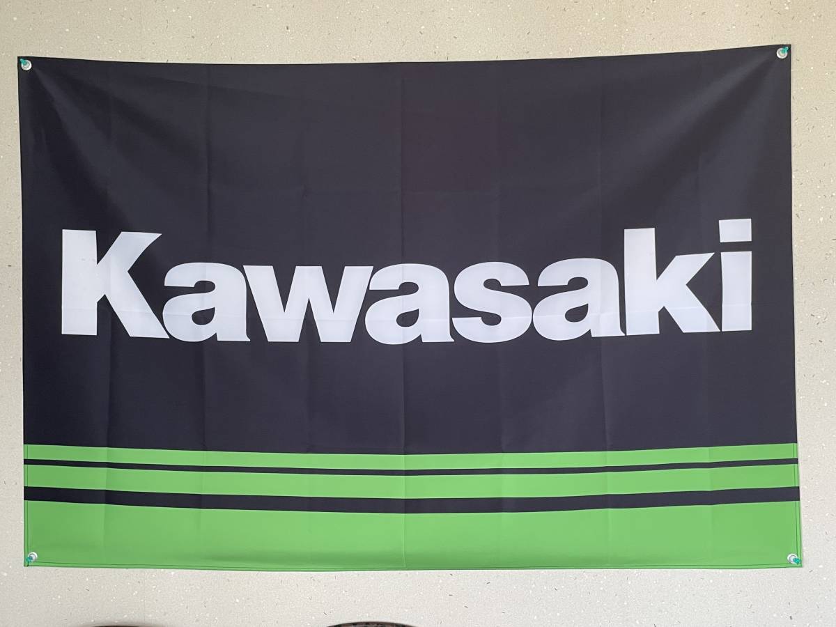 値下げ 特大 Kawasaki カワサキ タペストリー 100×150㎝ バイク