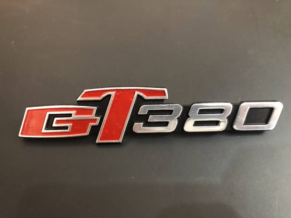 GT380 当時物 純正 希少 エンブレム サイドカバー エンブレム付き
