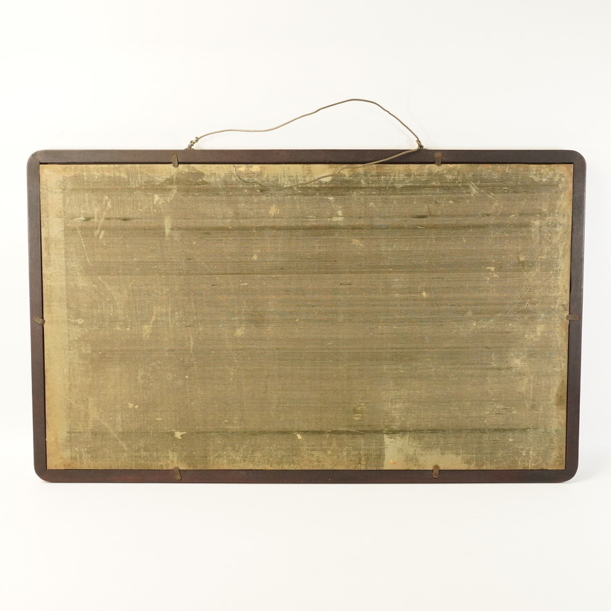 朴木立堂 作 竹図 額装 日本画 木製額 約38×30cm 和風インテリア 竹の