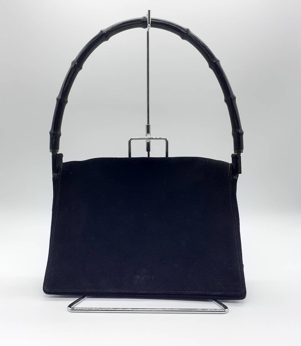 □GUCCI グッチ001・3239・1705 バンブー スエード ワンショルダー  