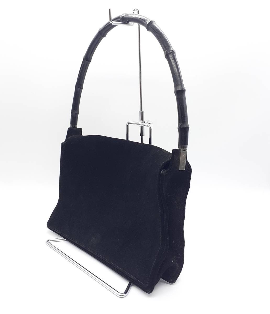 1円スタート】GUCCI グッチ バンブー スエード ヌバック ショルダー