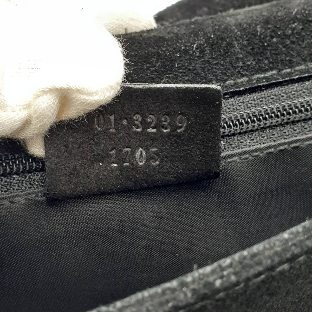 □GUCCI グッチ001・3239・1705 バンブー スエード ワンショルダー  