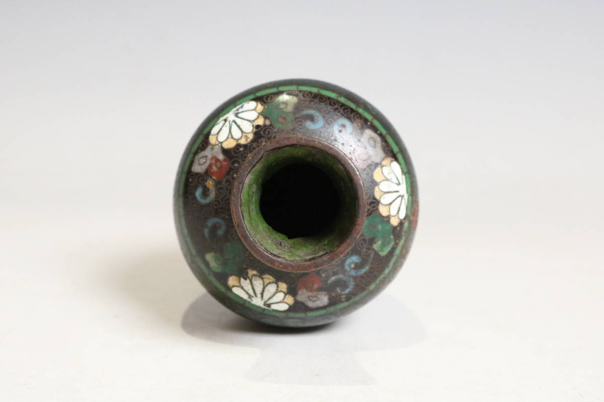 花瓶 中国美術 有線七宝 古玩 公式 牡丹唐草 宝物 草花吉祥文様 骨董