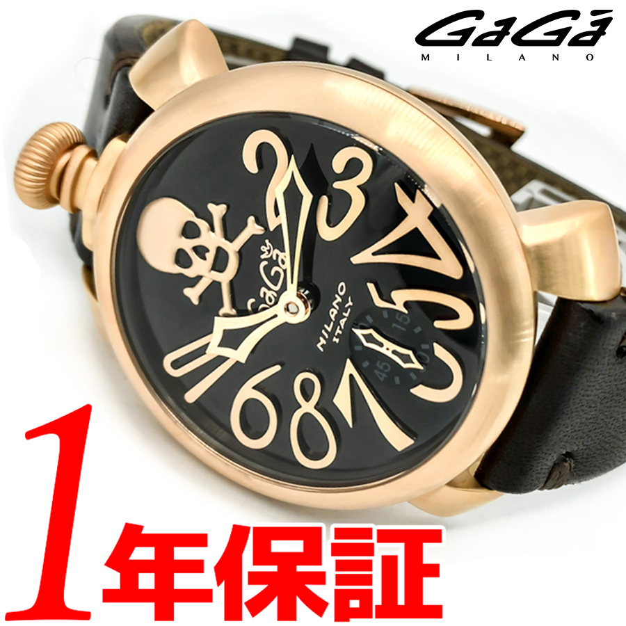 1円】GaGa MILANOガガミラノMANUALE48MM ART COLLECTIONメンズ手巻き式  