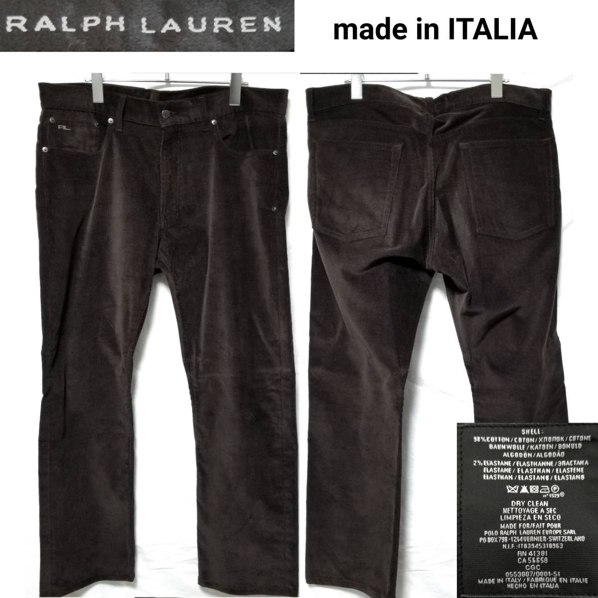 希少 イタリア製 ラルフローレン ブラックレーベル コーデュロイパンツ  