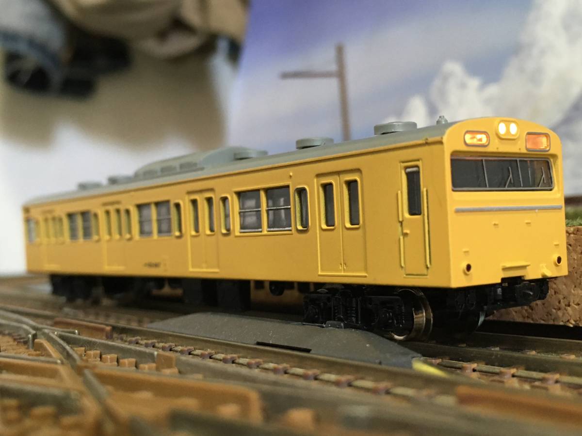 N813)TOMIX 103系 クハ103 先頭車ライト点灯 カナリアアエロー 総武線 