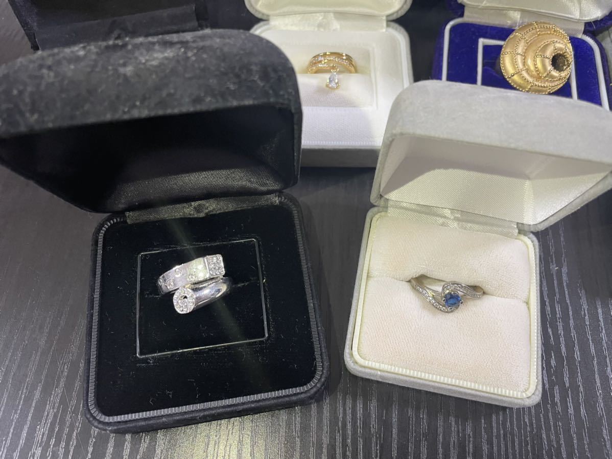 ネックレスチェーン 刻印 指輪 アクセサリー まとめ 整理品 遺品整理