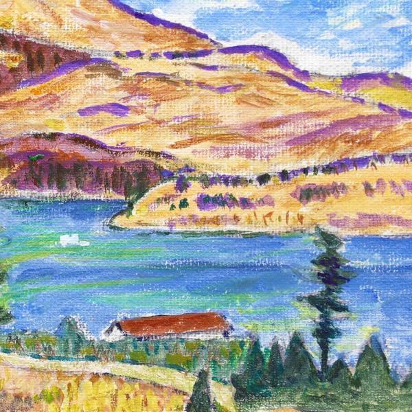 真作 WISH 鳥居敏文 箱根 油彩 SM 2005年作 山湖逸品 〇独立美術協会 