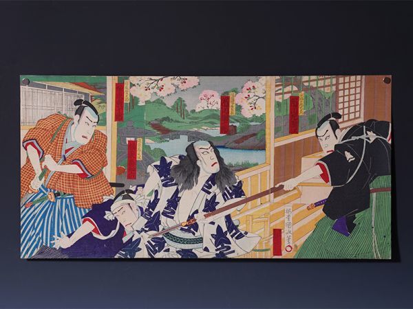 お買い得，最新作 秀 rb59z115r 幕末 明治期 梅堂国政 筆 役者絵 浮世絵 3枚継 絵画 検 歌舞伎絵 役者絵 武者絵 木版画 肉筆画 錦絵(歌舞伎絵、役者絵)｜売買されたオークション情報、yahooの商品情報をアーカイブ 歌舞伎絵、役者絵