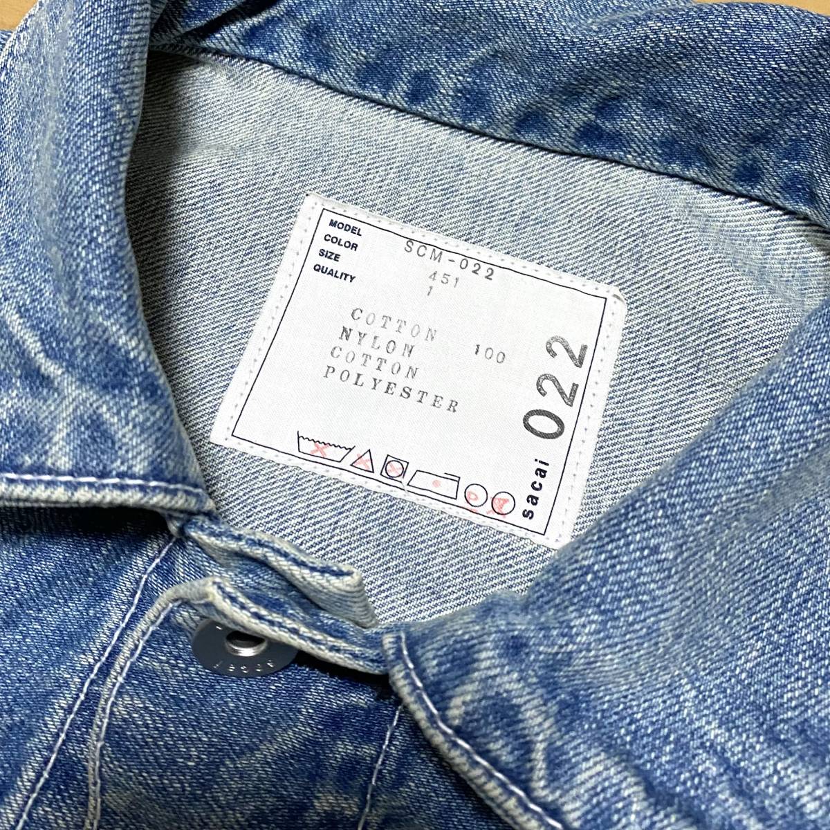 定価107800円 名作 sacai 20SS Denim × MA-1 Jacket SCM-022 