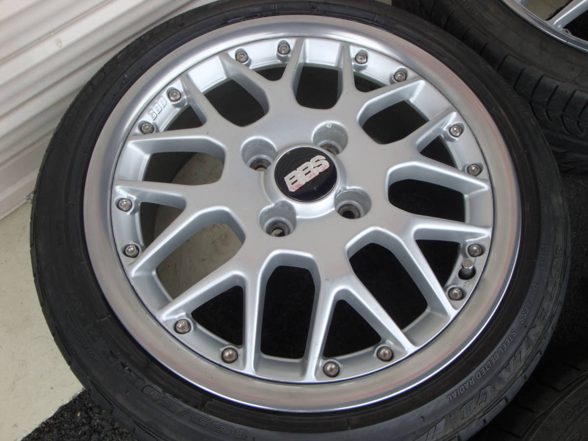 軽四・軽トラに!ワーゲン純正 BBS 15インチアルミ+BS ポテンザ GⅢ 165