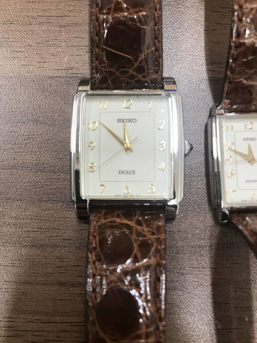 1735】 SEIKO DOLCE 5E31-5000 EXCELINE 2J31-5000 2本セット 現在稼働 