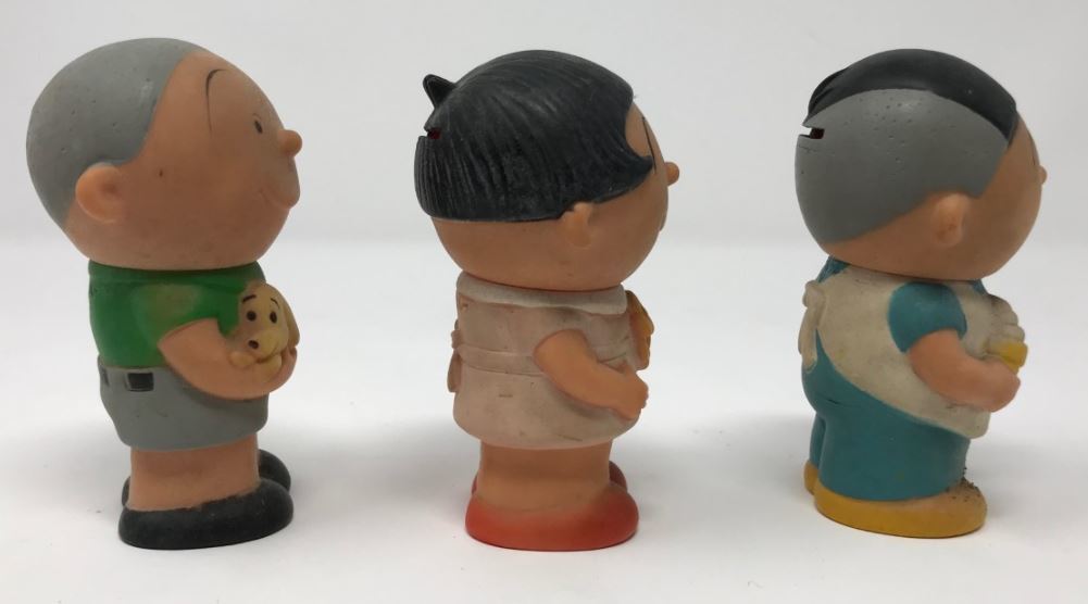 ソフビ人形 磯野カツオ、ワカメ、タラちゃん 貯金箱 タカラ製 レトロ