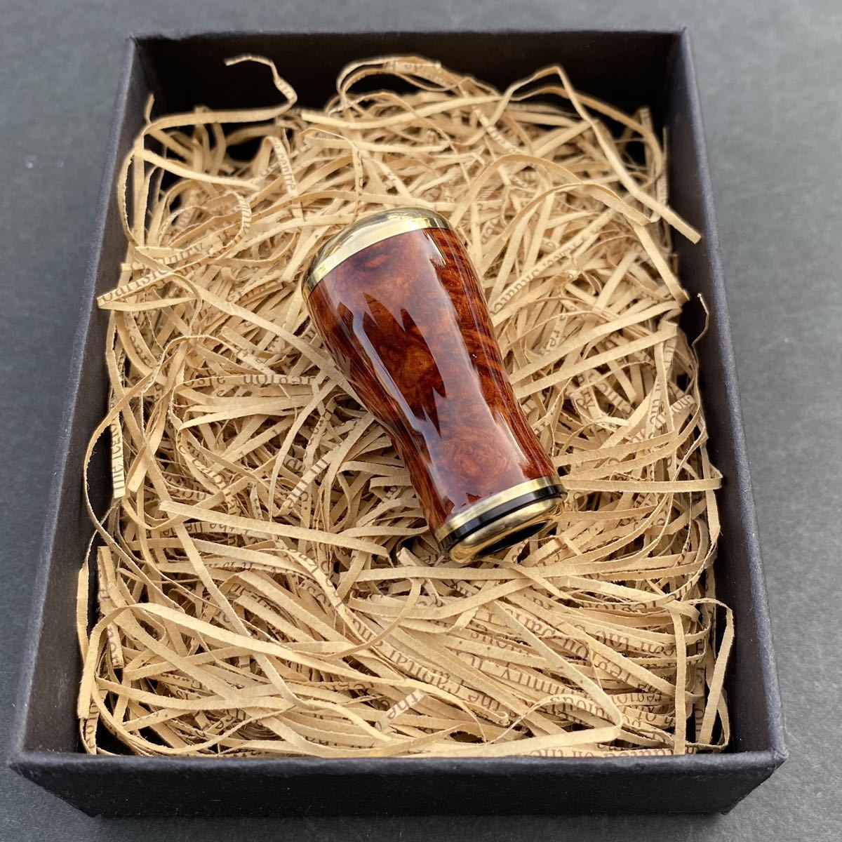 極上本花梨材使用 ハンドルノブ 2個セット 本花梨瘤紅白 シマノタイプ