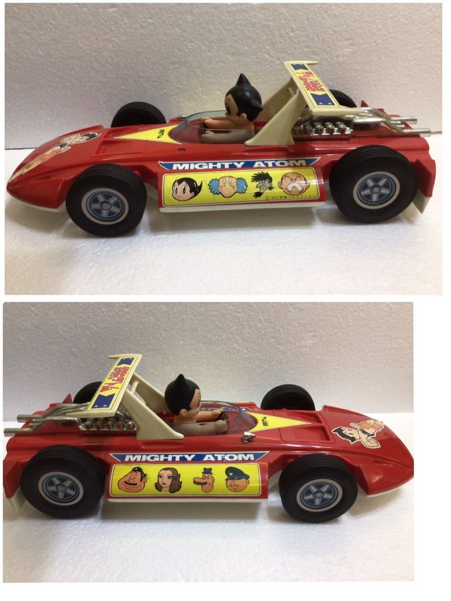 当時物/鉄腕アトム/レーシングカー/プラトイ/ブリキ/ソフビ/大型/40