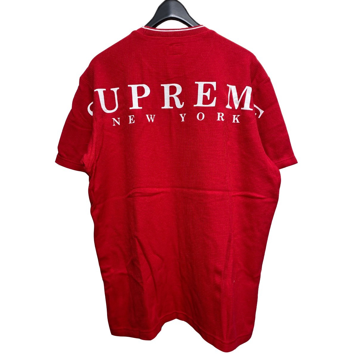 SUPREME 2019SS Stripe Rib Waffle Top バックロゴTシャツ 