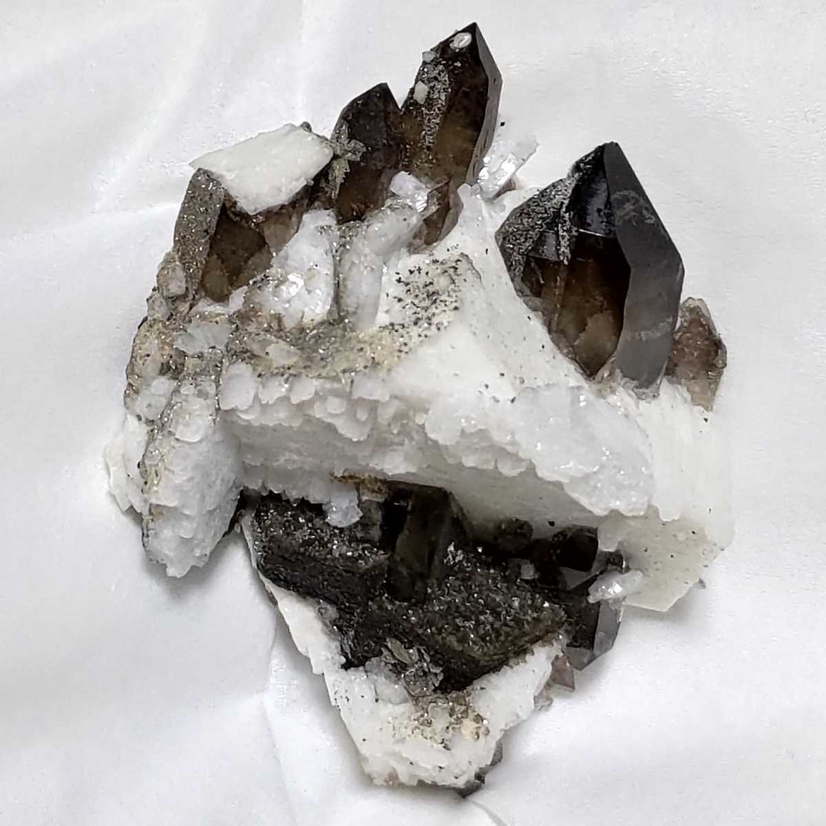 & 岐阜県蛭川田原産 Quartz 産 (Smoky 煙水晶 Hyalite - 国産鉱物 