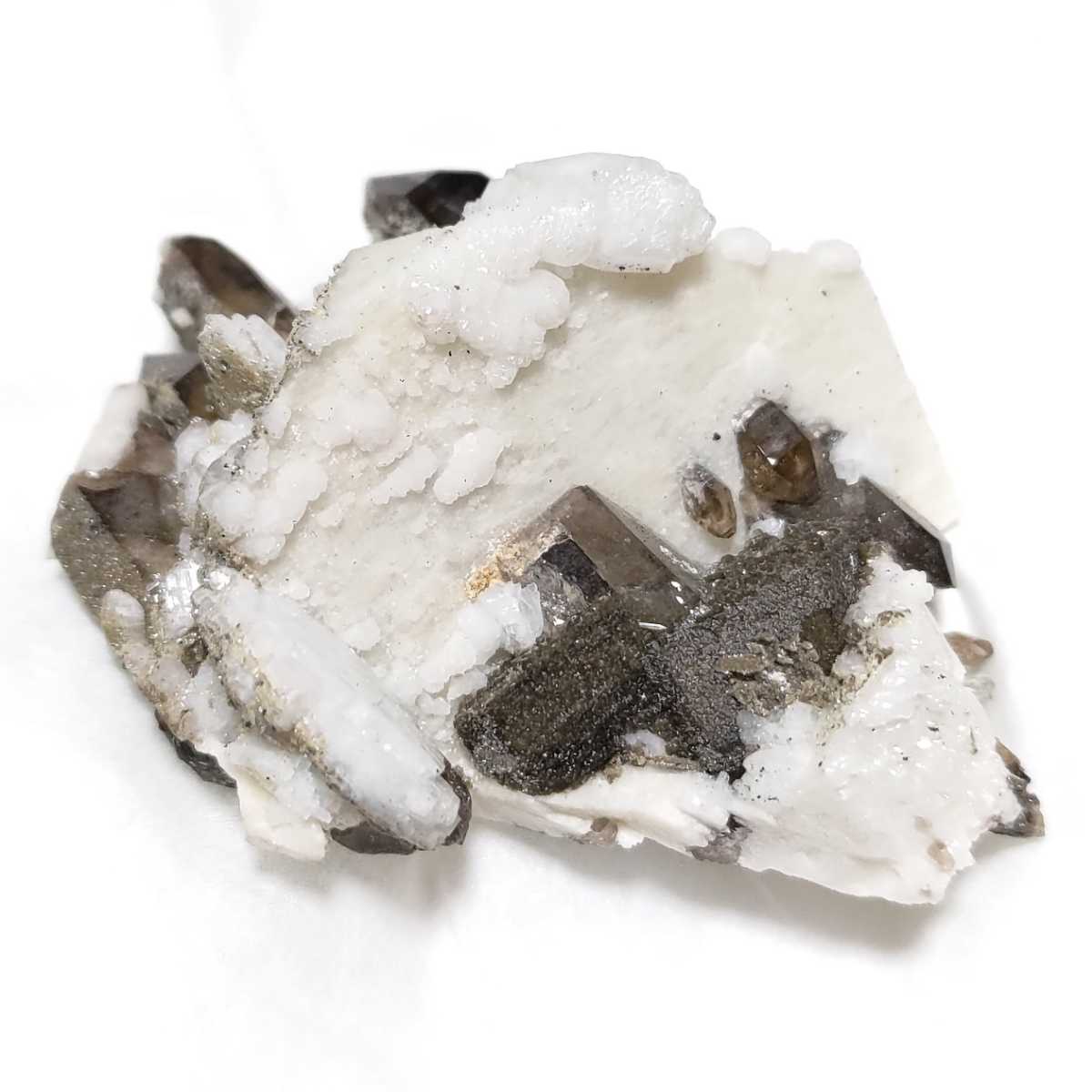 & 岐阜県蛭川田原産 Quartz 産 (Smoky 煙水晶 Hyalite - 国産鉱物 