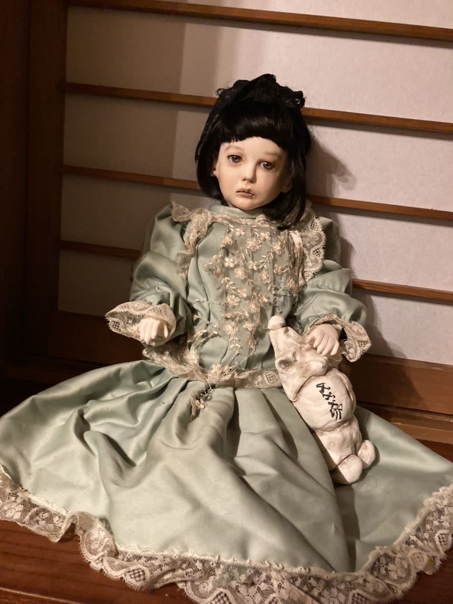 創作人形 球体関節人形 BJD 少女ドール 作家名 揺 56センチ 粘土  
