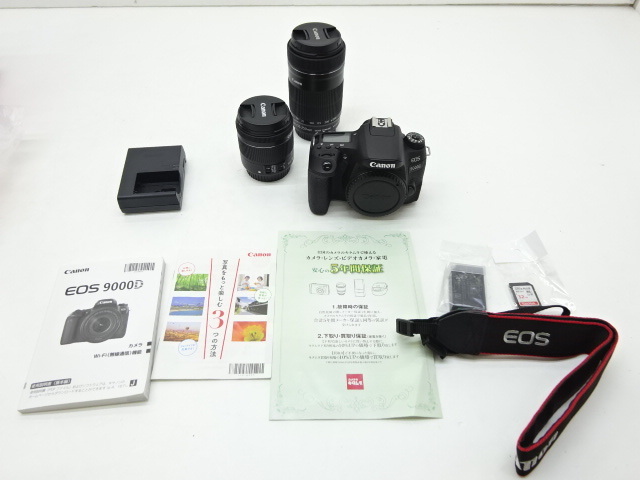 52YK○Canon EOS9000D ダブルレンズセット 動作確認済み 中古 EOS