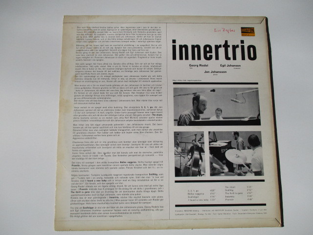 Jan – Johansson Innertrio | Trio - (LP, Vinyl Album, Stereo), 0