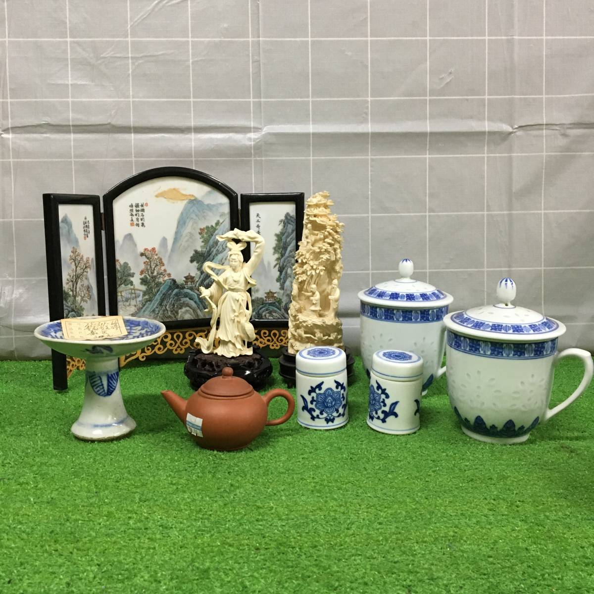 人間国宝 島岡達三 | 象嵌赤絵草花文皿（共箱）道 島岡達三造 宗sou