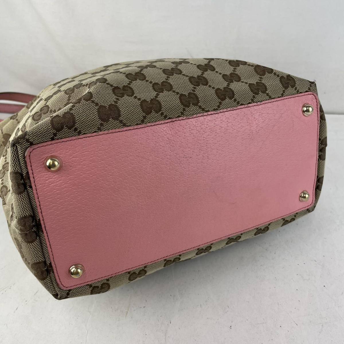 GUCCI グッチ スカーレット トートバッグ GGキャンバス スタッズ ピンク GUCCI グッチ スカーレット トートバッグ GGキャンバス スタッズ