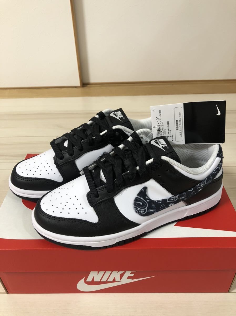  24cm 24.5cm W WMNS NIKE DUNK LOW ESS BLACK WHITE paisley ウィメンズ ナイキ ダンク ブラック ホワイト ペイズリー 黒 DH4401-100 6 7.5(24.5cm)｜売買されたオークション情報、yahooの商品情報をアーカイブ公開 - 24.5cm