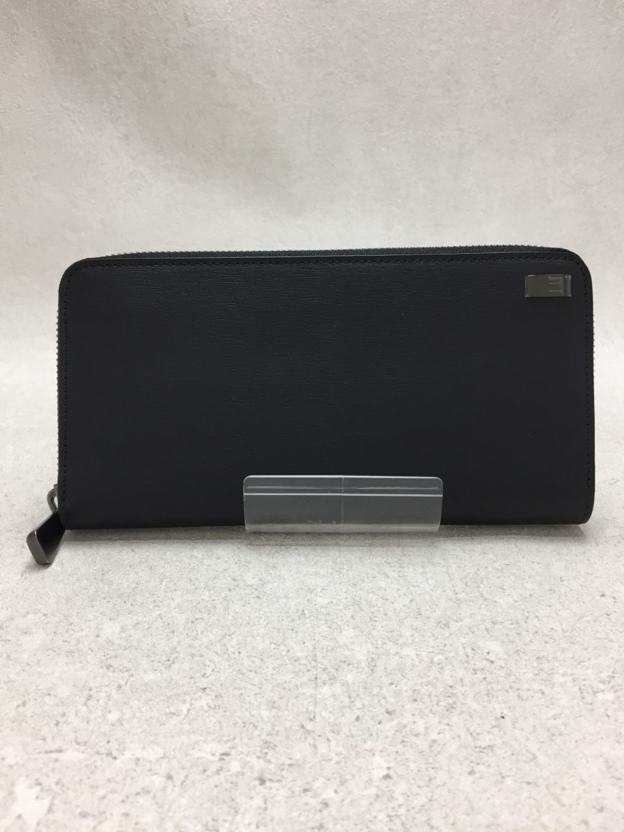 dunhill◆ラウンドファスナーサイドカーレザー/レザー/ブラック/L2B018A