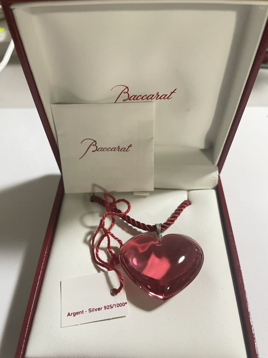 Baccarat/バカラ ハートネックレス チョーカー 925刻印 タグ有 箱付き 