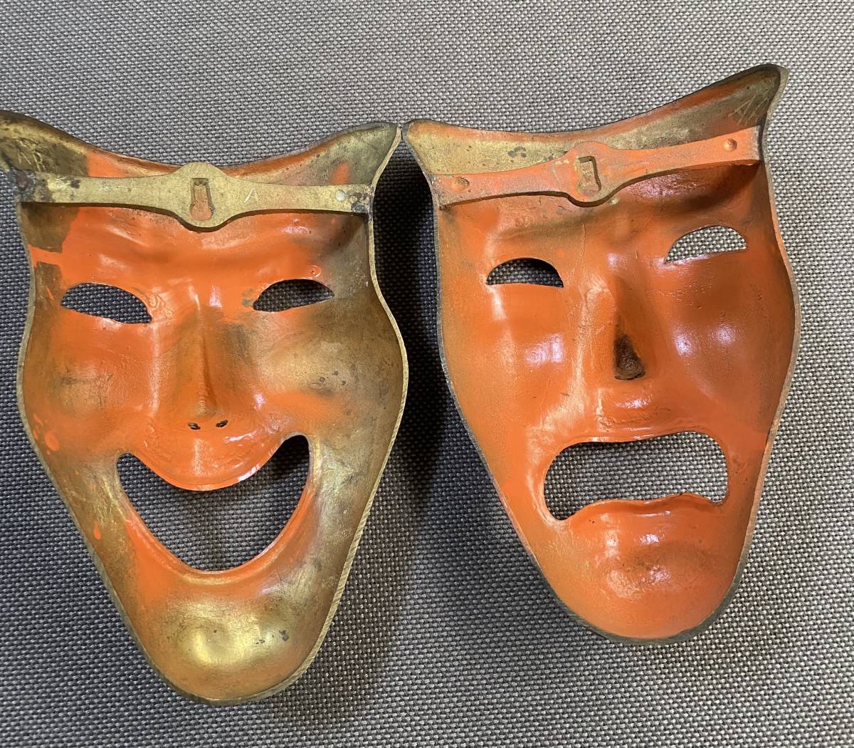 1円スタート Vintage Two Face ツーフェイス 真鍮 壁掛け ウォールデコ 