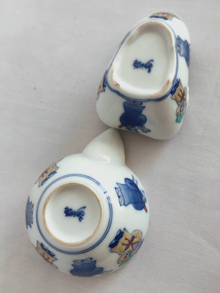 十三代酒井田柿右衛門 作 染錦唐人物文 煎茶器 茶 急須 箱 食器 工芸品