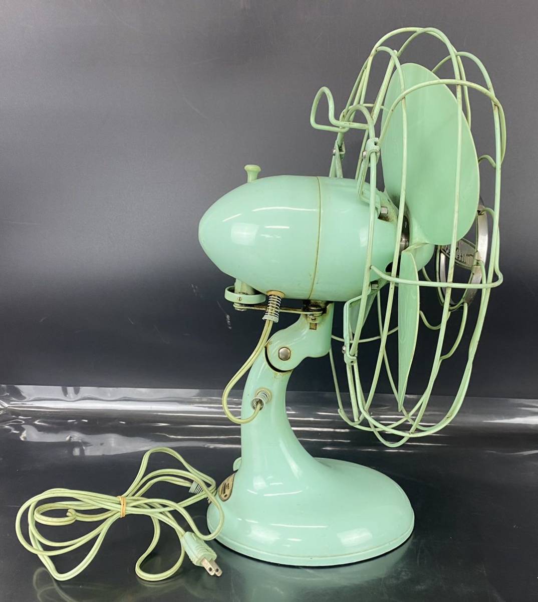 E) 【動作品】 MITSUBISHI 三菱 AC ELECTRIC FAN 9-480 扇風機 レトロ