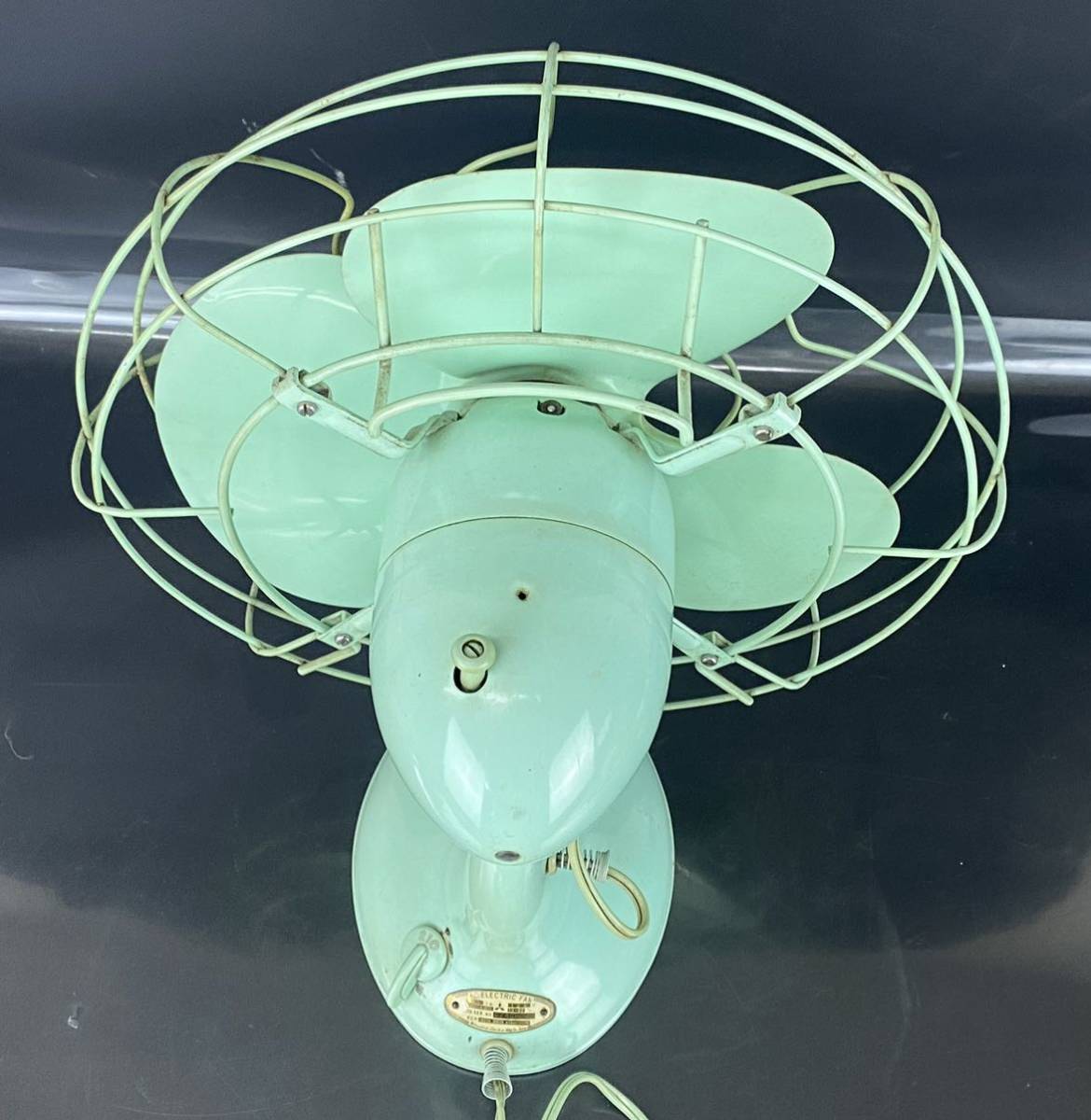 E) 【動作品】 MITSUBISHI 三菱 AC ELECTRIC FAN 9-480 扇風機 レトロ